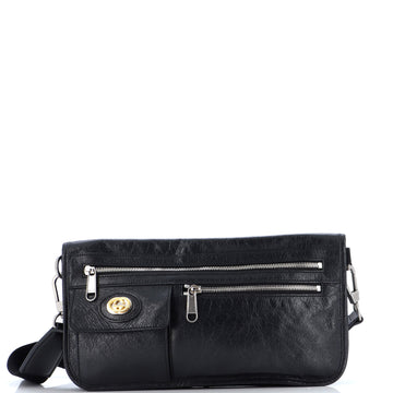 Gucci Morpheus Messenger Crossbody Bag Glazed Leather