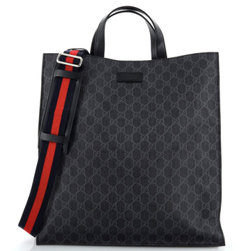 Gucci Convertible Soft Open Tote GG Coated Canvas Tall