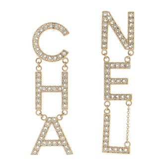 Chanel CHA-NEL Drop Earrings Metal with Crystals