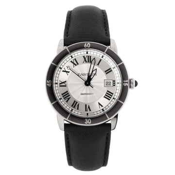 Cartier Ronde Croisiere de Cartier Automatic Watch Stainless Steel and Leather 42