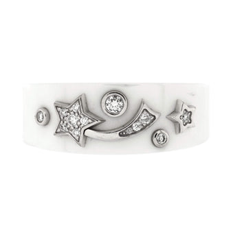 Chanel Cosmique de Chanel Ring Ceramic with 18K White Gold and Diamonds  Small White 2454471