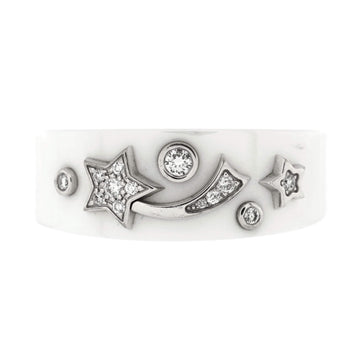 Chanel Cosmique de Chanel Ring Ceramic with 18K White Gold and Diamonds Small