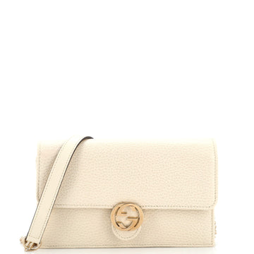Gucci Interlocking Wallet on Chain (Outlet) Leather