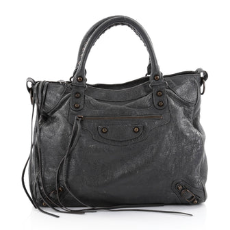 Balenciaga City Classic Studs Handbag Leather Medium 2473002