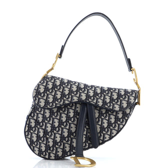 Christian Dior Saddle Handbag Oblique Canvas Medium