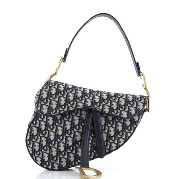 Christian Dior Saddle Handbag Oblique Canvas Medium