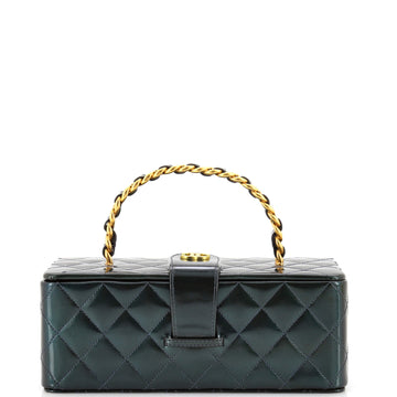 Chanel Vintage Vanity Box Case Quilted Patent