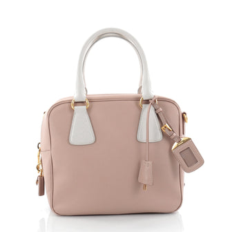 Prada Bicolor Squared Convertible Bauletto Handbag 2473801