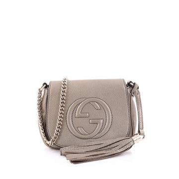 Gucci Soho Chain Crossbody Bag Leather Small Gold 2474001