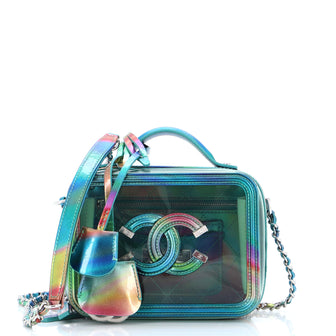 Chanel Filigree Vanity Case PVC with Lambskin Small