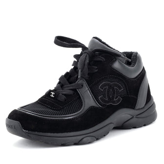 Chanel Women's CC Low-Top Sneakers Suede and Mesh