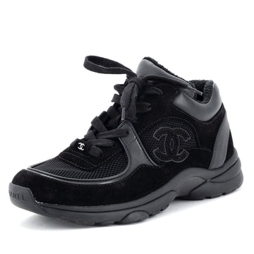 Chanel Women's CC Low-Top Sneakers Suede and Mesh