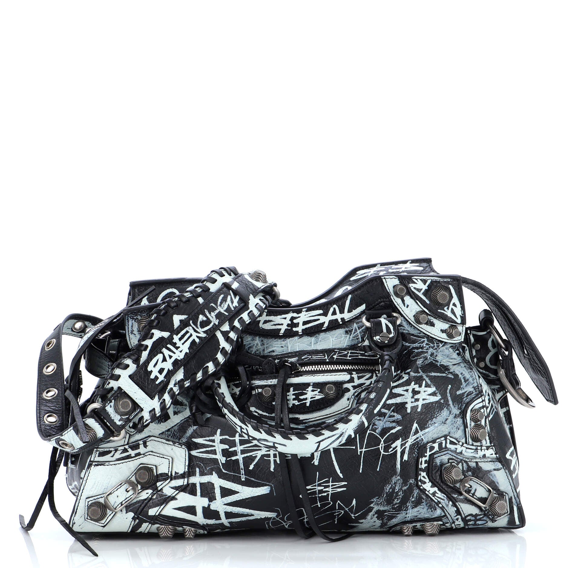 Balenciaga Neo Cagole Graffiti City Bag Leather Medium Black 2474871