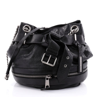Alexander McQueen Faithful Bucket Bag Leather Black 2475102