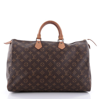 Louis Vuitton Speedy Handbag Monogram Canvas 40 Brown 2475302