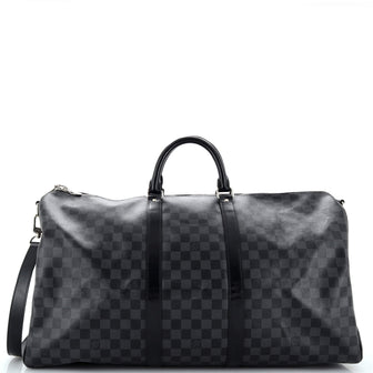 Louis Vuitton Keepall Bandouliere Bag Damier Graphite 55