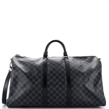 Louis Vuitton Keepall Bandouliere Bag Damier Graphite 55