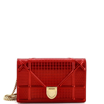 Christian Dior Diorama Wallet on Chain Cannage Embossed Calfskin