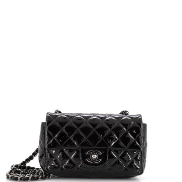 Chanel Classic Single Flap Bag Quilted Patent Mini