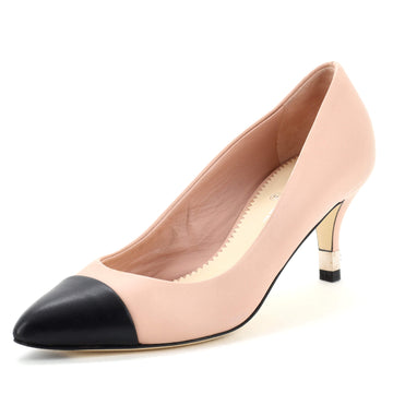 Chanel Women's Cap Toe Pumps Leather