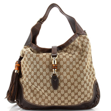 Gucci New Jackie Bag GG Canvas Large