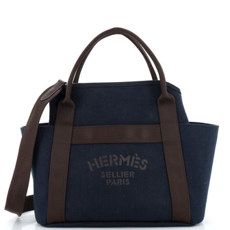 Hermes Sac De Pansage Groom Handbag Canvas