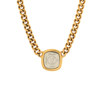 Louis Vuitton LV Maison Fondée en 1854 I.D. Necklace Metal