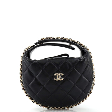 Chanel Chain Around Hobo Pouch Quilted Lambskin Mini