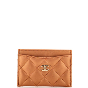 Chanel Classic Card Holder Quilted Iridescent Lambskin