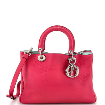 Christian Dior Diorissimo Tote Pebbled Leather Medium