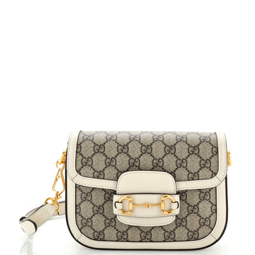 Gucci Horsebit 1955 Shoulder Bag GG Coated Canvas Mini