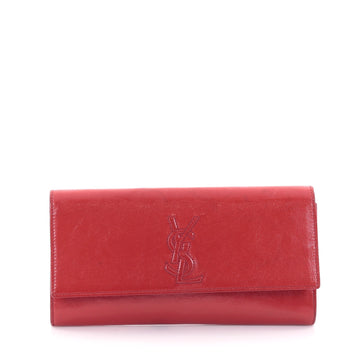 Saint Laurent Belle de Jour Clutch Leather Small Red 2477301