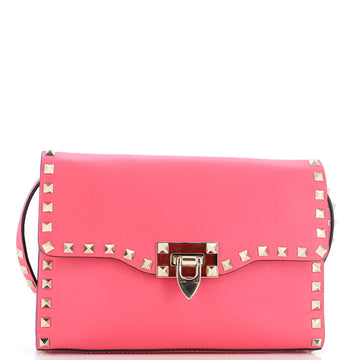 Valentino Garavani Rockstud Flip Lock Flap Bag Leather Medium