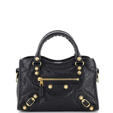 Balenciaga City Giant Studs Bag Leather Mini