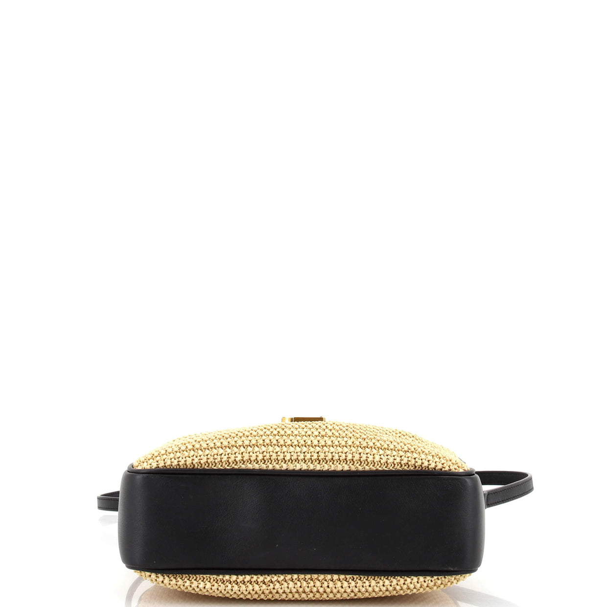 Saint Laurent Lou Camera Bag Woven Raffia Small Black 2477631