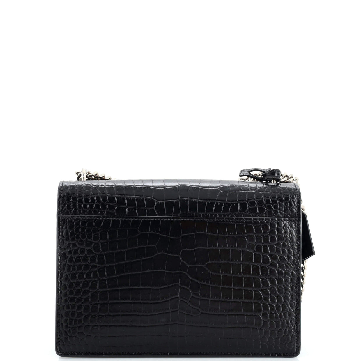 Saint Laurent Sunset Crossbody Bag Crocodile Embossed Leather Medium