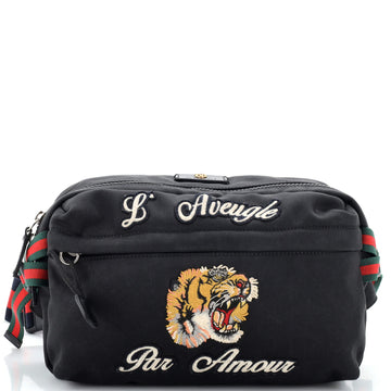Gucci Tiger Belt Bag Embroidered Techno Canvas