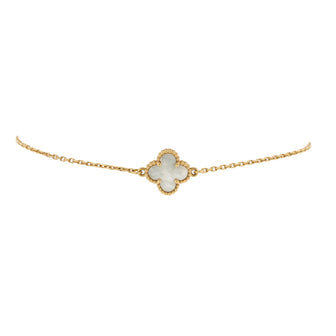 Van Cleef & Arpels Sweet Alhambra Bracelet 18K Yellow Gold and Mother of Pearl