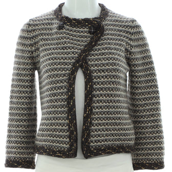 Chanel Women's Crossover Knit Cardigan Cashmere Blend