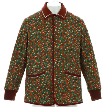 Gucci Men's Floral Print Jacket Embroidered Quilted Printed Cotton