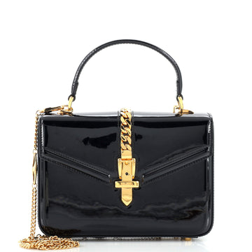 Gucci Sylvie 1969 Top Handle Bag Patent Mini