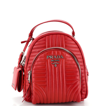 Prada Front Pocket Backpack Diagramme Quilted Leather Small