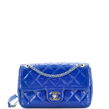Chanel Coco Shine Flap Bag Quilted Patent Small