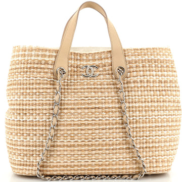 Chanel Shopping Tote Woven Straw Large