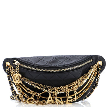 Chanel All About Chains Waist Bag Quilted Lambskin