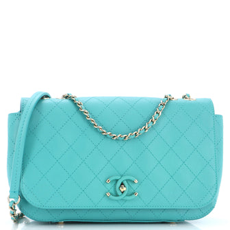 Chanel Covered CC Flap Bag Stitched Calfskin Medium