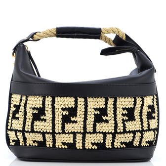 Fendi Insulated Bag Zucca Raffia with Leather