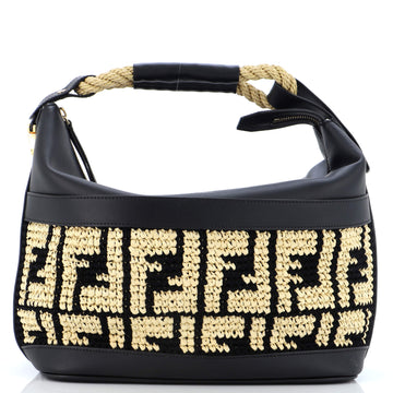 Fendi Insulated Bag Zucca Raffia with Leather
