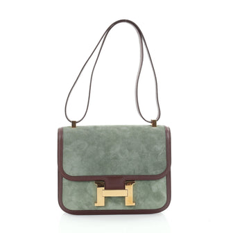 Hermes Constance Handbag Doblis Suede with Courchevel 23 2478901