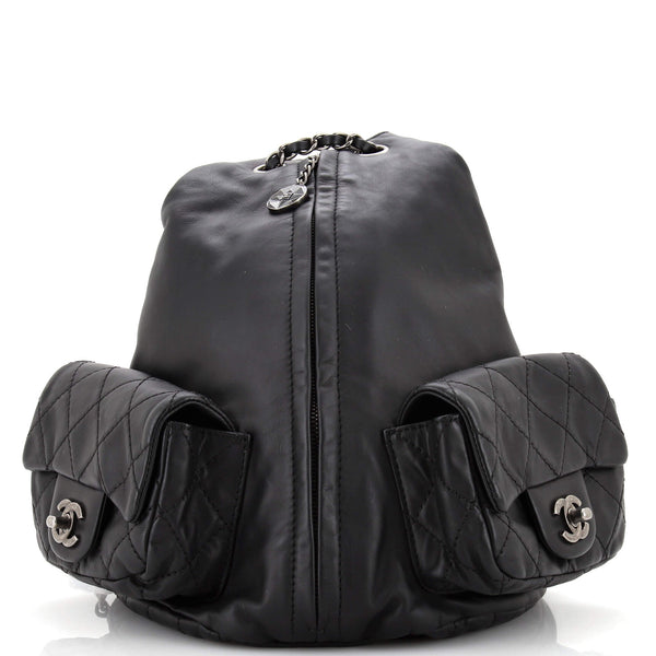 chanel leather black backpack Chanel Backpack Is Back Leather Large Black 247897147